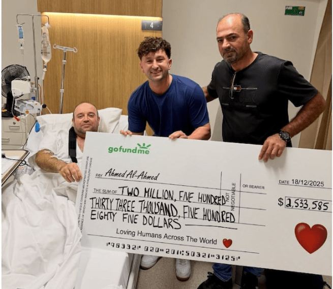 Desarmó a un terrorista en Australia y recibió una donación millonaria que conmovió al&nbsp;país